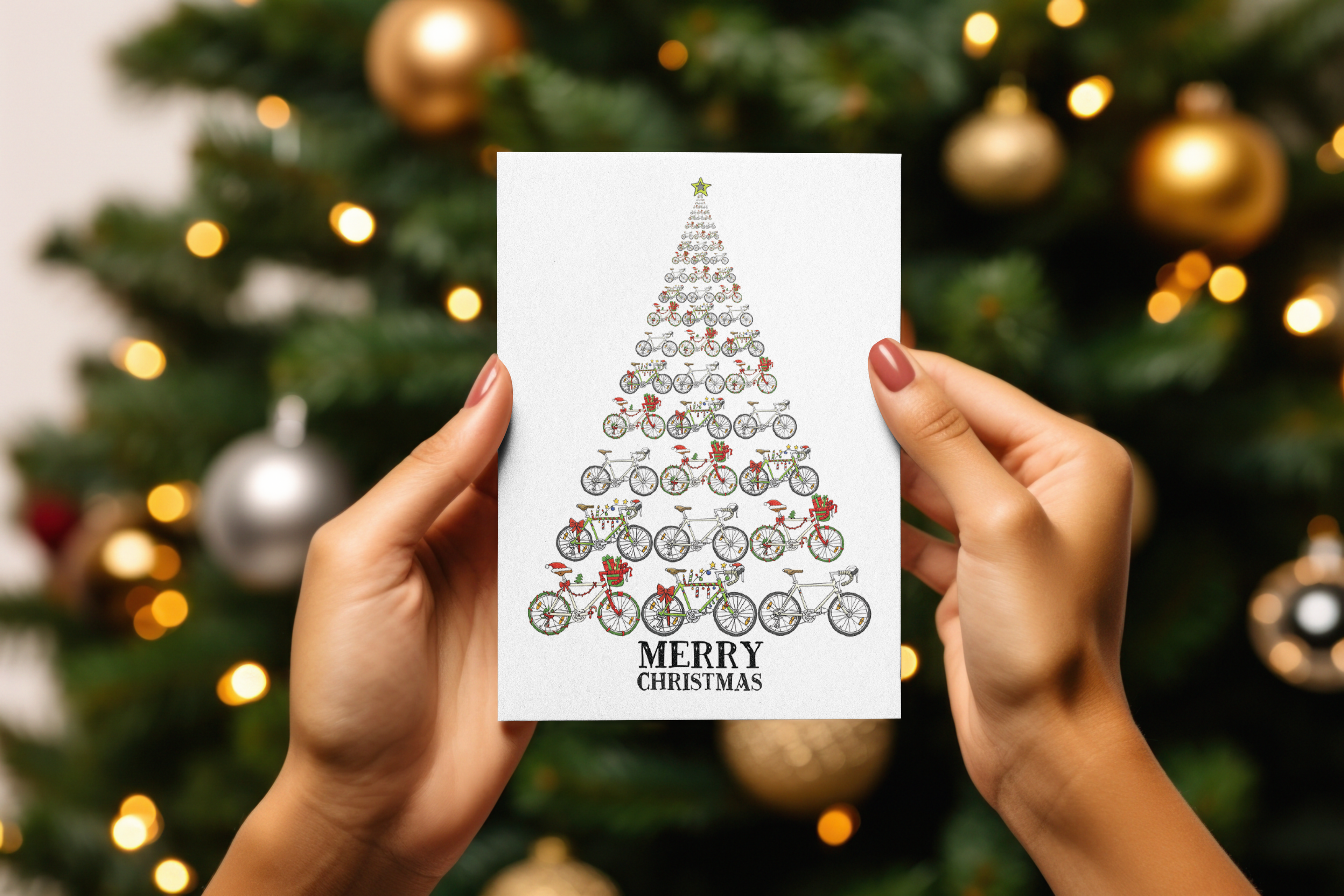 Christmas Bike Tree Card